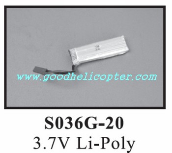 SYMA-S036-S036G helicopter parts battery 3.7V 500mAh - Click Image to Close